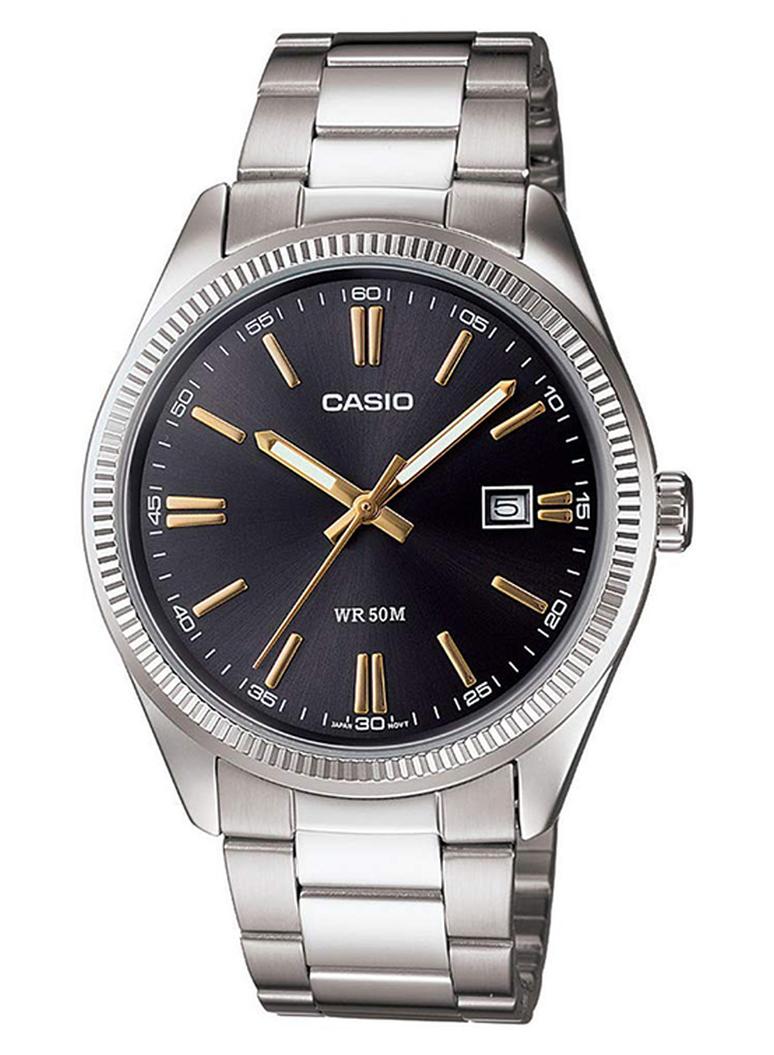 CASIO Men Enticer Water Resistant Quartz Analog Watch MTP-1302D-1A2VDF - 39 mm - Silver - Image 1