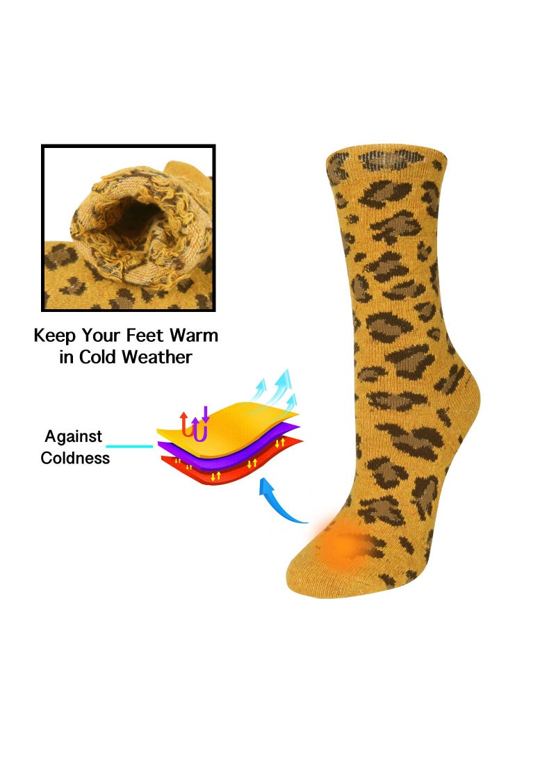 SYOSI Women's Socks, Pure Cotton Ankle Socks, Warm Breathable Funny Novelty Dog Patterned Animal Socks Athletic Anti-Slip Warm Socks 5 Packs - Image 2