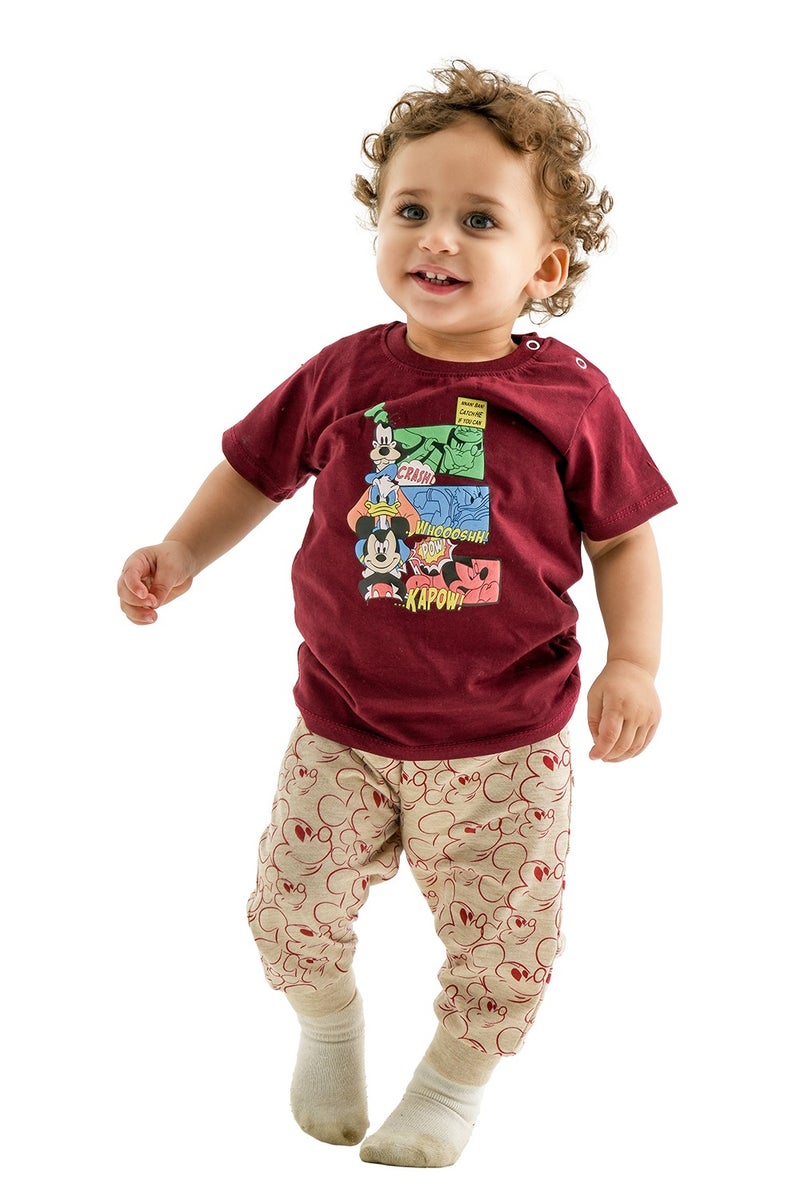 JOCKEY Baby Boy Micky & Donald Duck Printed Summer Pants Pyjama Set