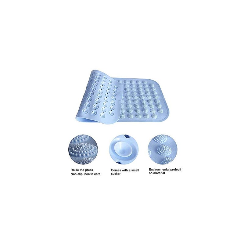 KPS Non Slip Bath Mat for Tub Rubber Anti SlipSkid Bathtub Shower Mat with Suction Cups Silicone Bath mat Multicolor 1 pcs - Image 3