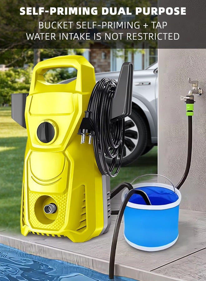 ALongDeng Electric Pressure Washer with Foam Cannon 7m High Pressure Hose Portable Power Washer for Car Cleaning House Patio Deck Fence & Driveways - Image 3