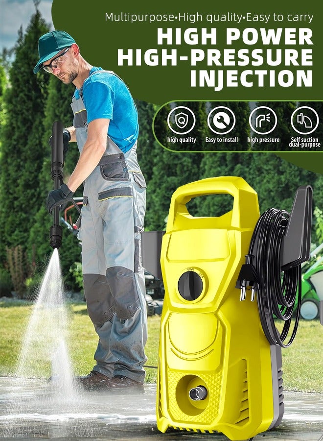 ALongDeng Electric Pressure Washer with Foam Cannon 7m High Pressure Hose Portable Power Washer for Car Cleaning House Patio Deck Fence & Driveways - Image 2