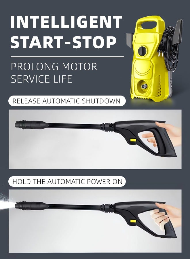 ALongDeng Electric Pressure Washer with Foam Cannon 7m High Pressure Hose Portable Power Washer for Car Cleaning House Patio Deck Fence & Driveways - Image 5