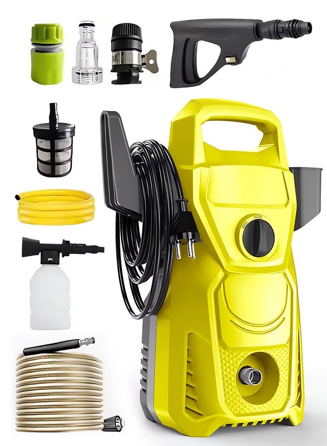 ALongDeng Electric Pressure Washer with Foam Cannon 7m High Pressure Hose Portable Power Washer for Car Cleaning House Patio Deck Fence & Driveways - Image 1