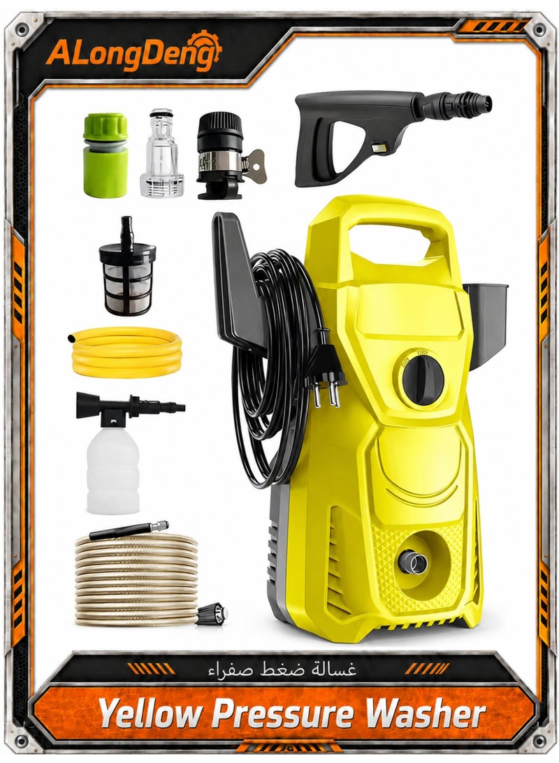 ALongDeng Electric Pressure Washer with Foam Cannon 7m High Pressure Hose Portable Power Washer for Car Cleaning House Patio Deck Fence & Driveways - Image 1