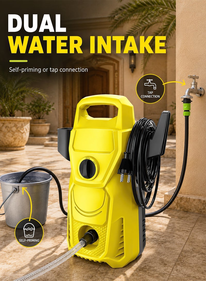 ALongDeng Electric Pressure Washer with Foam Cannon 7m High Pressure Hose Portable Power Washer for Car Cleaning House Patio Deck Fence & Driveways - Image 4