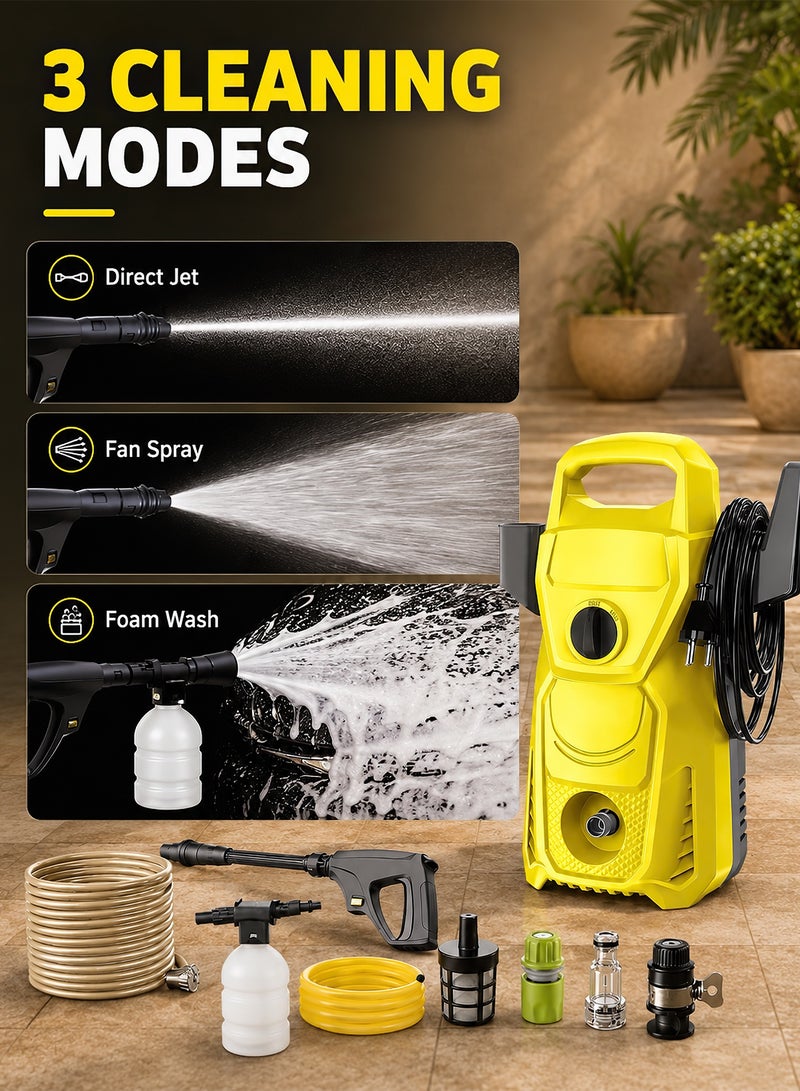 ALongDeng Electric Pressure Washer with Foam Cannon 7m High Pressure Hose Portable Power Washer for Car Cleaning House Patio Deck Fence & Driveways - Image 5