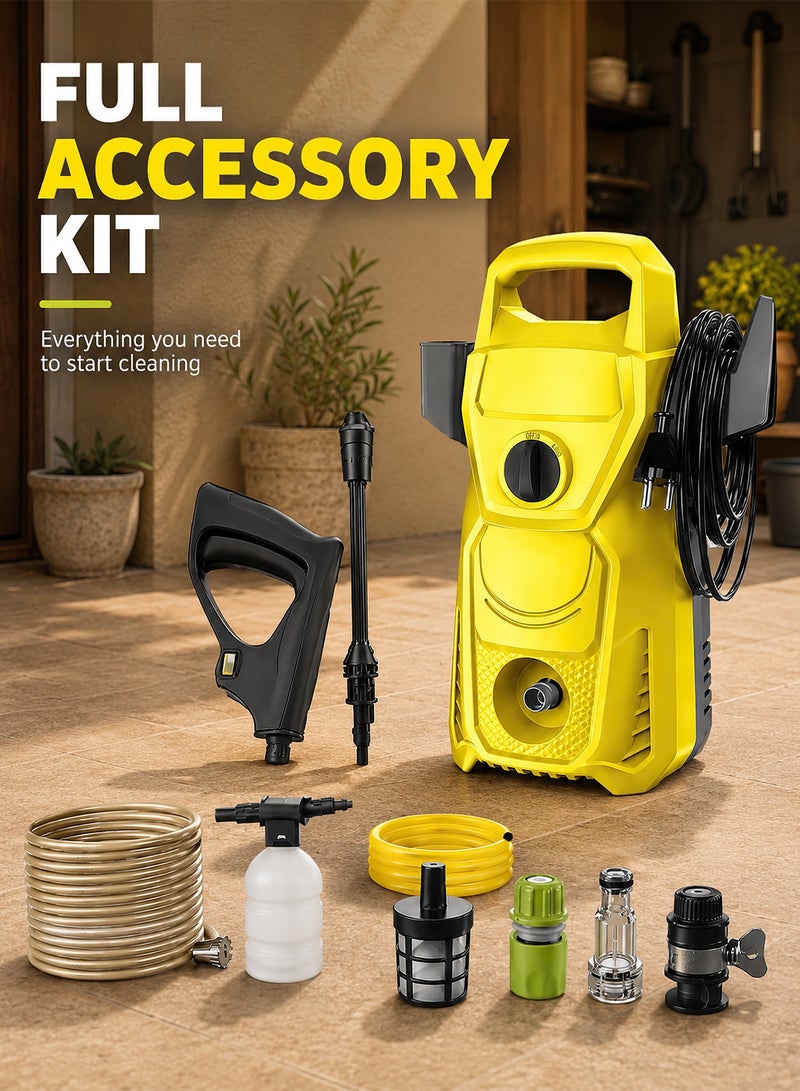 ALongDeng Electric Pressure Washer with Foam Cannon 7m High Pressure Hose Portable Power Washer for Car Cleaning House Patio Deck Fence & Driveways - Image 3