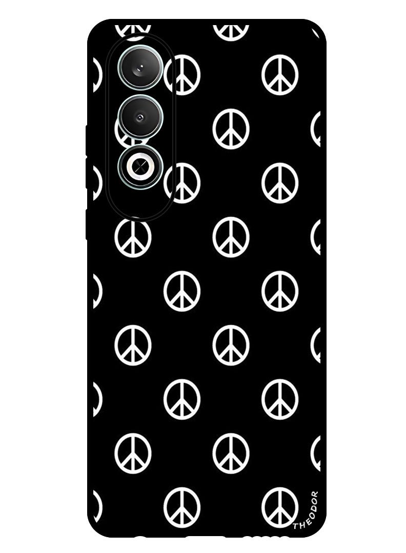 Theodor Protective Case Anti Scratch Shock Proof Bumper Cover For OnePlus Nord CE 4 Peace Logos - Image 1
