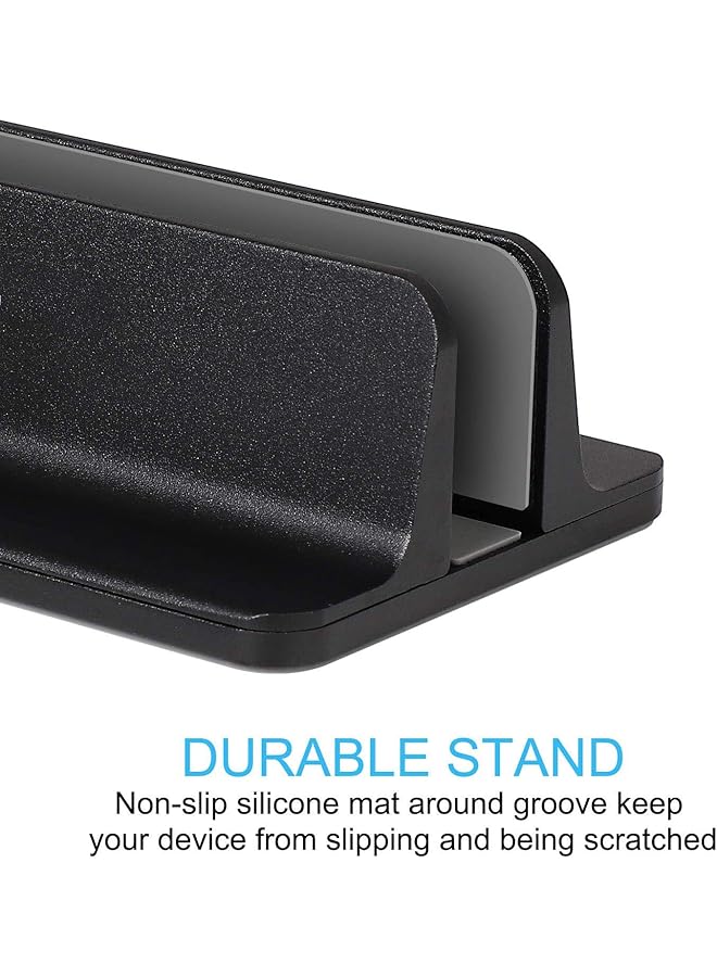 SMILEE Vertical Laptop Stand Adjustable Desktop Stand Laptop Holder Up To 17.3 Inches Compatible With All Macbook Pro Air Microsoft Surface Black 1 Slot - Image 5