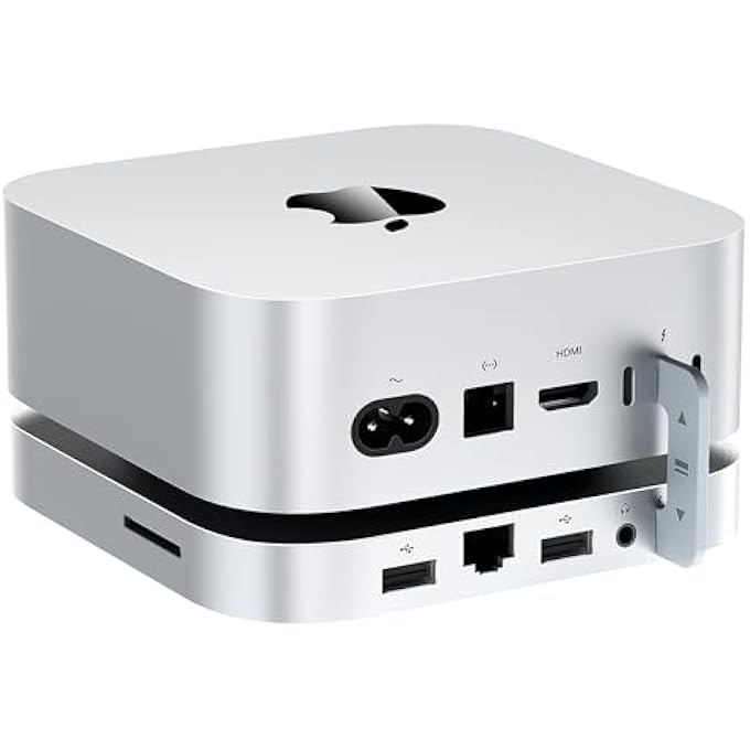 rayihni MATE MINI-B 80GBPS MAC MINI M4 DOCK & STAND, UP TO 8TB NVME SSD EXPANSION, PD3.0 PORT, SD4.0 CARD READER, 2.5G LAN, 2*USB A 10GBPS FOR LAPTOPS/DESKTOP PC/MINI PC - Image 1