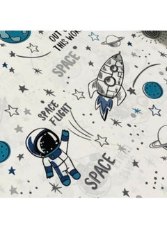 Bebek Özel Baby Special Cotton Baby and Kids Elastic Bed Sheet Space Pattern 80x160 cm  - Image 2