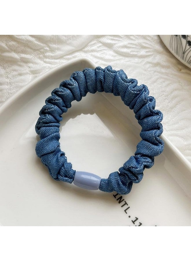 JustMyDress Denim Hair Scrunchies Tie Hair Ring Loop Rope Ponytail Holders Girls Hairband JW011 (Set-E) - Image 4