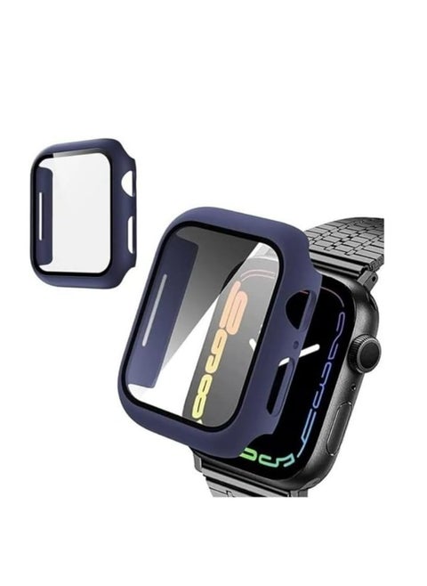 Ultra Thin PC Plating Cases Protective Bumper Skin For Apple Watch Series 7-41 - mm Blue