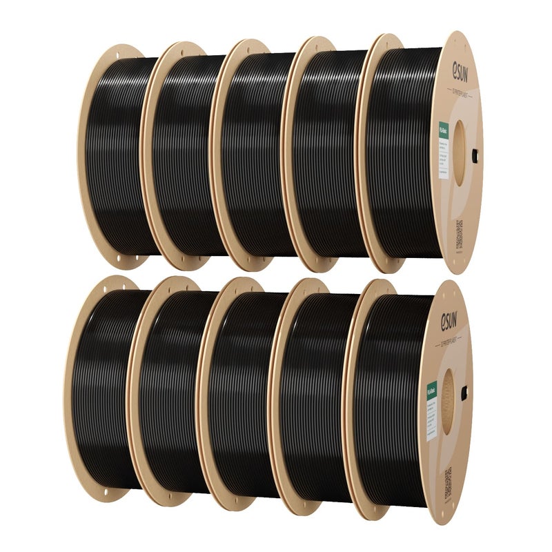 eSUN PLA Basic Filament 1.75mm, 3D Printer Filament High Speed PLA for Fast Printing, 1KG per Spool, 2 Spools High Speed 3D Printing Filament, Cold White - Image 1