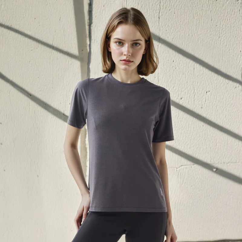 ADOT by Splash Seamless Crew Neck T-shirt with Short Sleeves