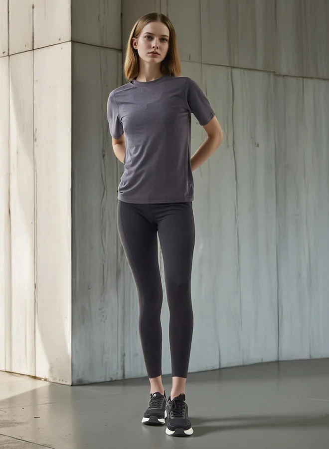 ADOT by Splash Seamless Crew Neck T-shirt with Short Sleeves