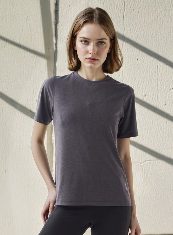 Active Seamless Crew Neck T-shirt with Short Sleeves - Image 1