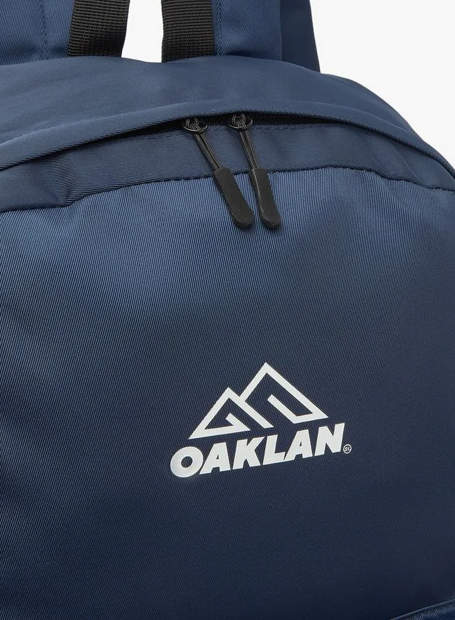 Oaklan By Shoexpress Logo Print Backpack For Kids 13+ Years With Front Pocket
