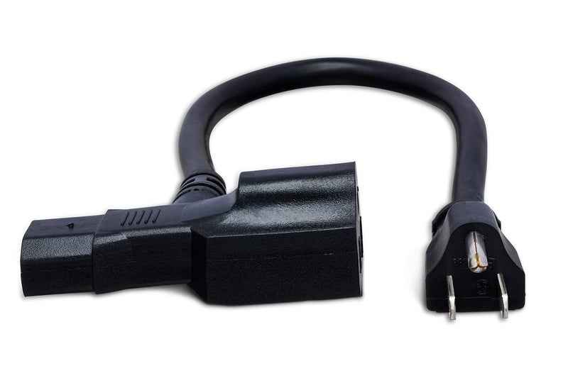 Hosa Hosa PWD-402 Piggyback IEC C13 to NEMA 5-15P Power Cord, 2 Feet  - Image 4