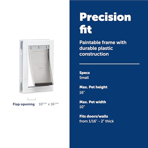 PetSafe Plastic Pet Door - Gives Your Pet Easy Outdoor Access - Durable Plastic Frame - Paintable White Frame to Match Home Decor - Snap-On Closing Panel for Safety - Simple DIY Installation - Large - Image 4