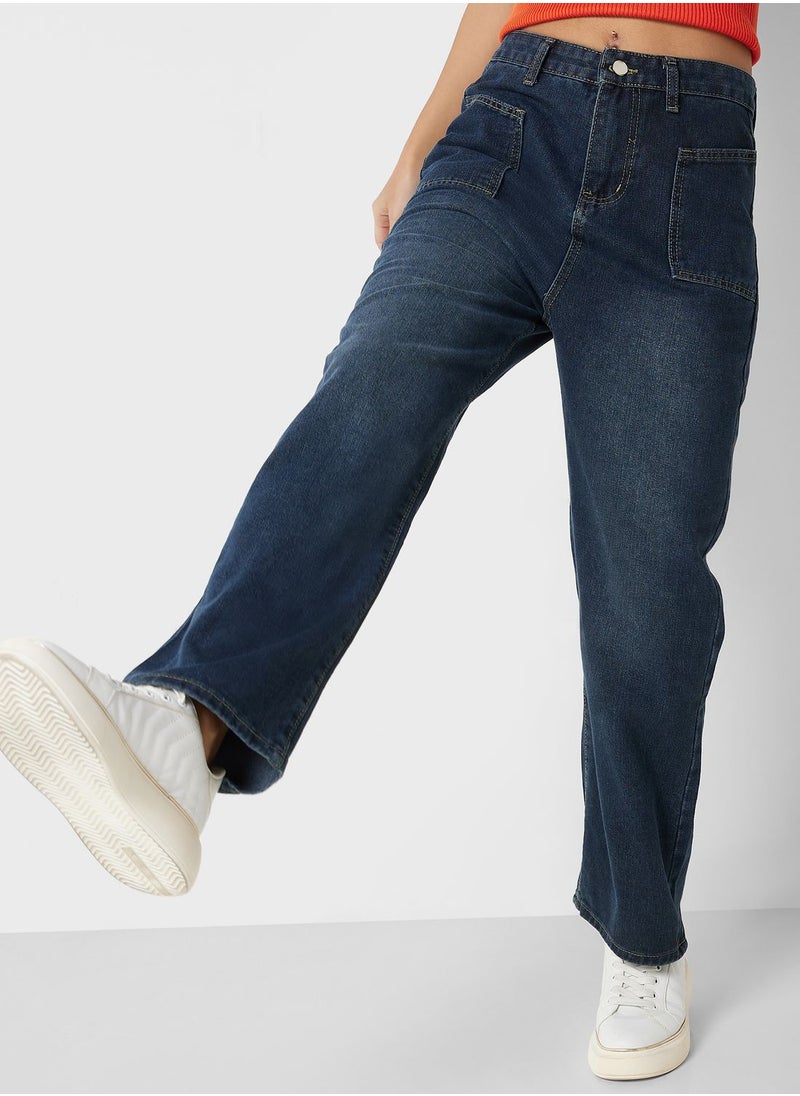 Ginger - Gradient Pocket Detail Jeans - Image 1