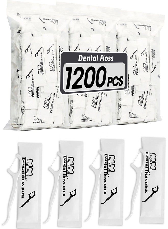 AZEN 1200 Count Dental Floss Bulk, Individually Wrapped Floss Picks, Toothpicks Flossers for Adults, Ideal Travel Flossers for Deep Cleaning - Image 1