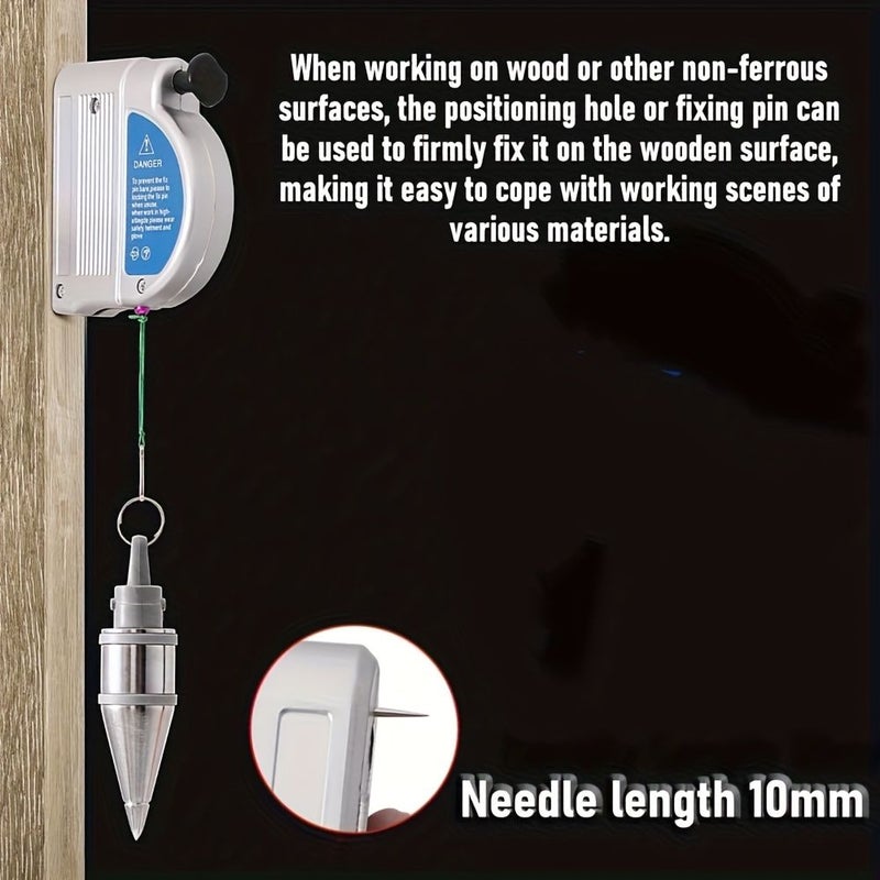 Automatic Magnetic Plumb Line Hammer Vertical Line Tool For Woodworking Construction 1pc - Image 4