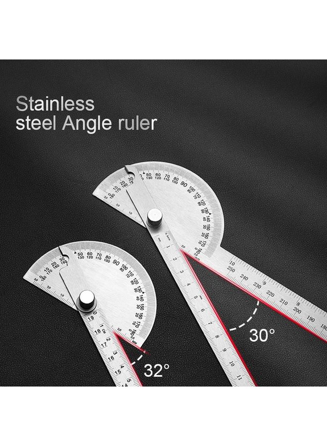Stainless Steel Angle Gauge Carpenter Protractor 90x250mm Large Thickened Measuring Tool - Image 2