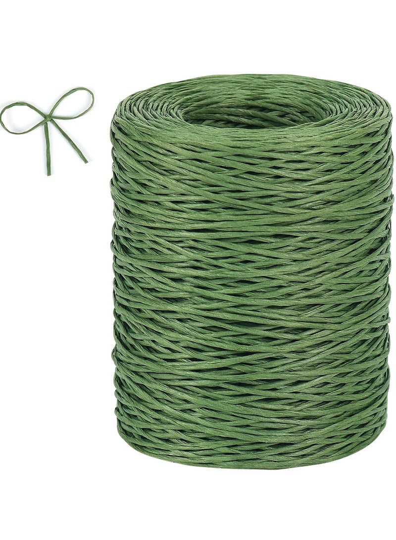 SYOSI Stem Wire Floral Wire 656ft 2mm Paper Covered Bind Wire for Floral Bouquets Flower Crowns Wreath Making Garlands Wedding Decor DIY Bouquet Stem Wrapping and Crafts Green - Image 1