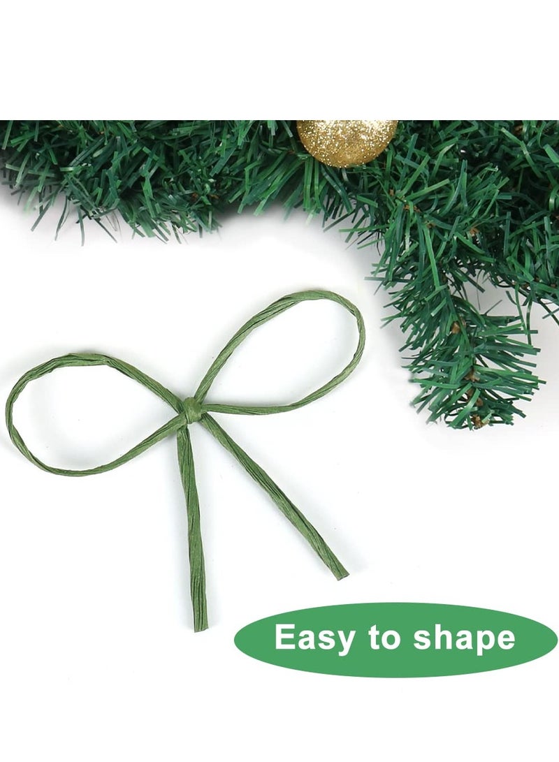 SYOSI Stem Wire Floral Wire 656ft 2mm Paper Covered Bind Wire for Floral Bouquets Flower Crowns Wreath Making Garlands Wedding Decor DIY Bouquet Stem Wrapping and Crafts Green - Image 3