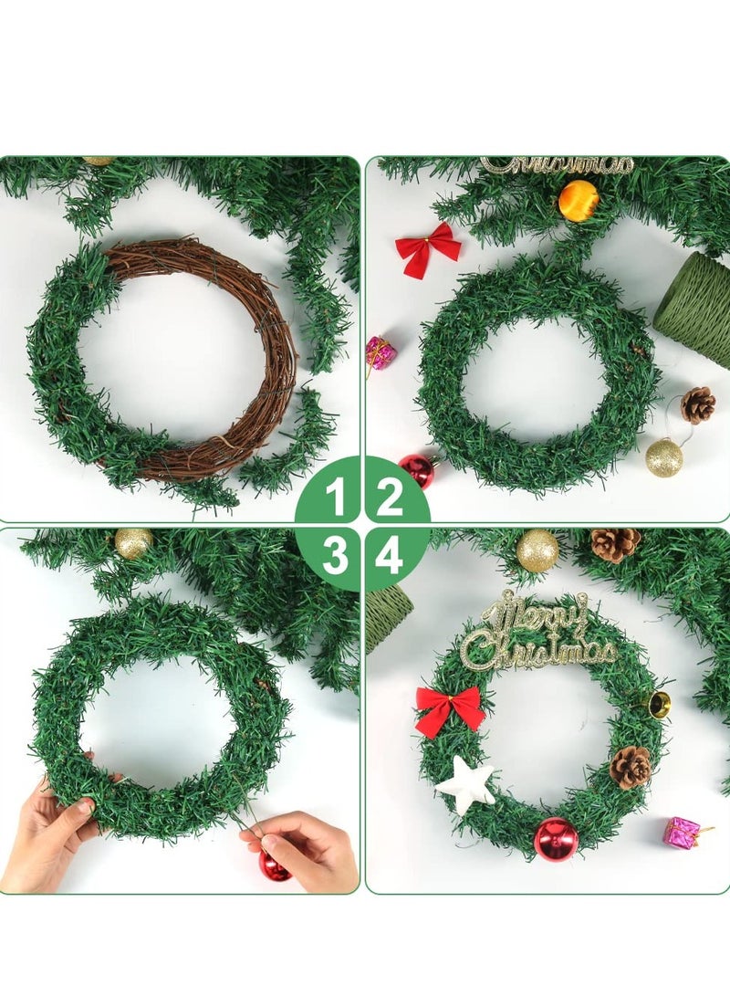 SYOSI Stem Wire Floral Wire 656ft 2mm Paper Covered Bind Wire for Floral Bouquets Flower Crowns Wreath Making Garlands Wedding Decor DIY Bouquet Stem Wrapping and Crafts Green - Image 4