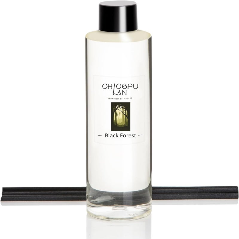 Chloefu LAN Black Forest Scented Oil Diffuser Refill 6.76 fl oz Natural Essential Oil, Aromatherapy, SPA and Home Decor for Men, 0% Alcohol, Unique Blend to Promote Sleep & Relieve Stress - Image 1
