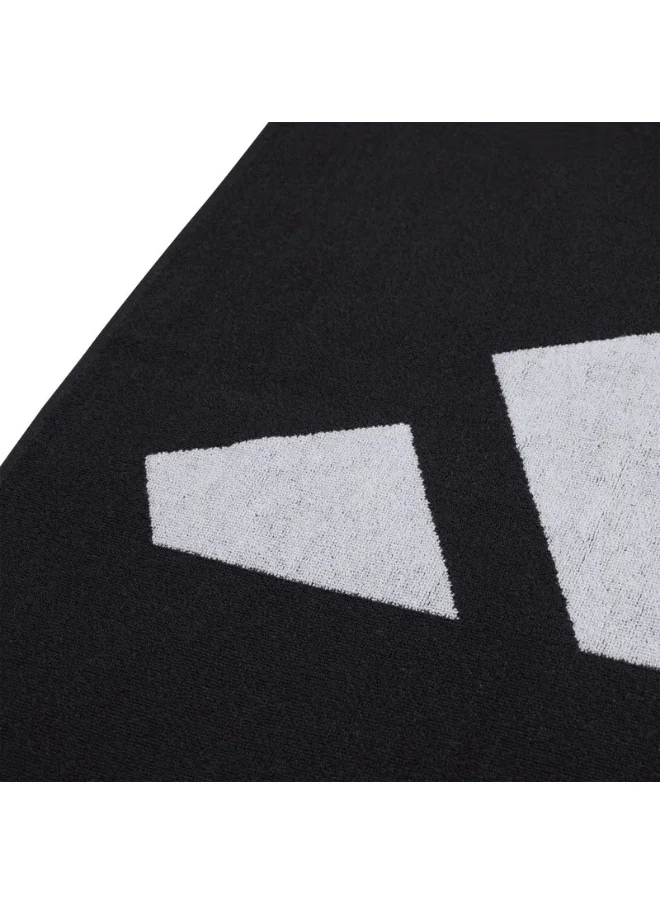 اديداس adidas 3BAR TOWEL LARG Black Swim TOWEL for Unisex - NS