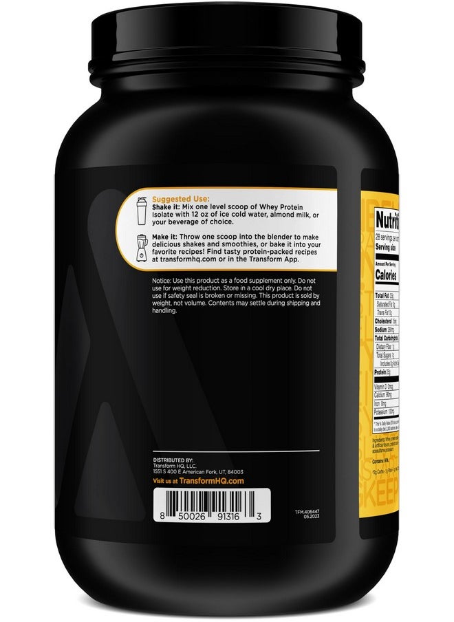 TransformHQ TransformHQ Whey Protein Isolate (WPI) Vanilla Creme Brulee Flavored 28 Servings - Preformance Protein Powder  - Image 3