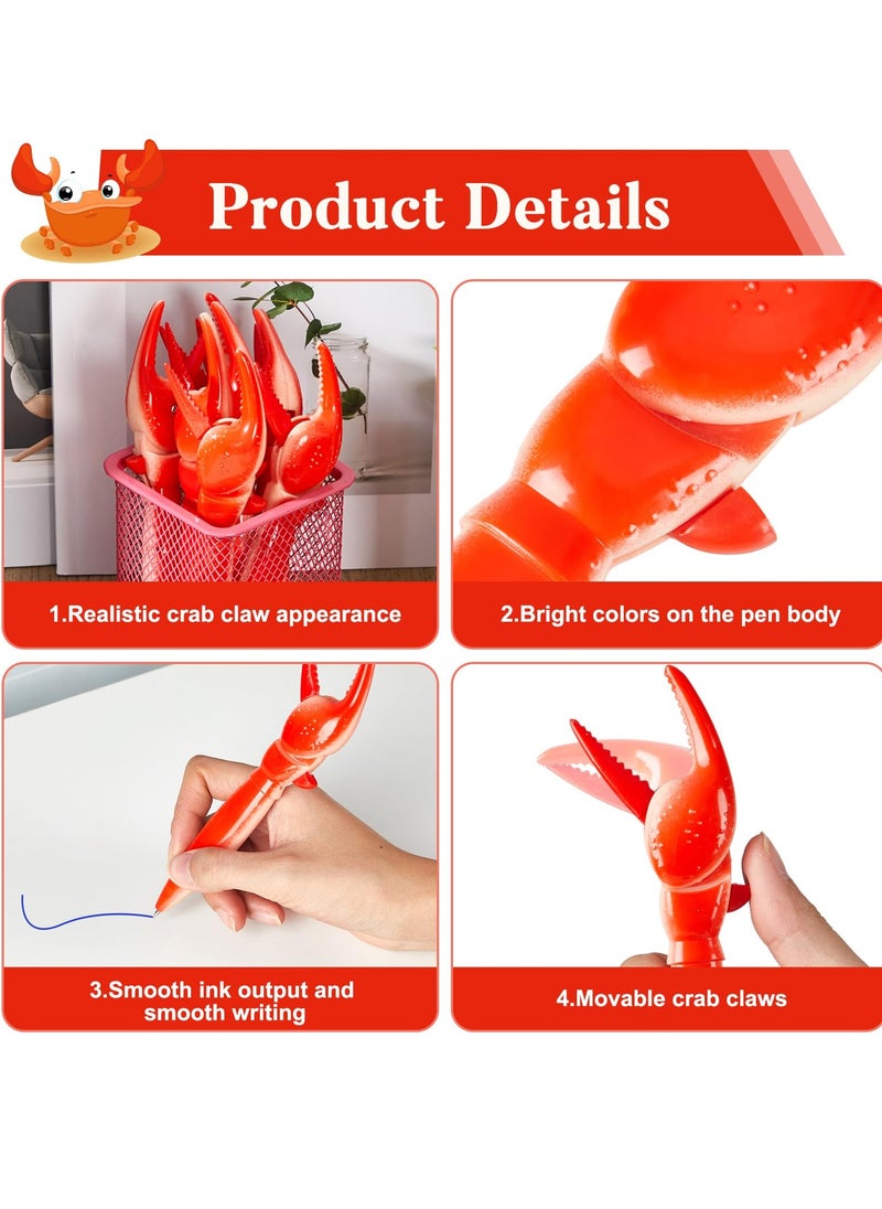 Excefore Crab Claw Novelty Pen, Fun Ballpoint Pens, Cute Sea Life Ballpoint Pens witAh Blue Ink Gel Ink Pens, for Kids School Supplies Birthday Party, Writing Instrument Stationery Accessories  - Image 3