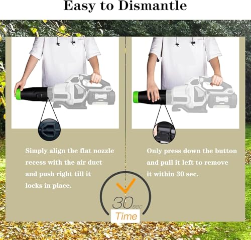 Rozlchar Stocky Car Drying Nozzle Compatible for EGO Leaf Blower, Leaf Blower Nozzle Work for 530, 575, 580, 615, 650, 765CFM(1 Pack, no Tool) - Image 5