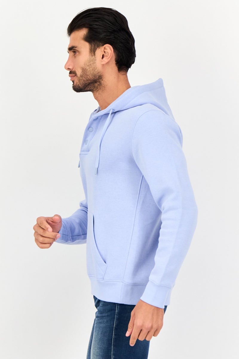 Celio هودي رجالي بأكمام طويلة سادة، أزرق فاتح - Image 3