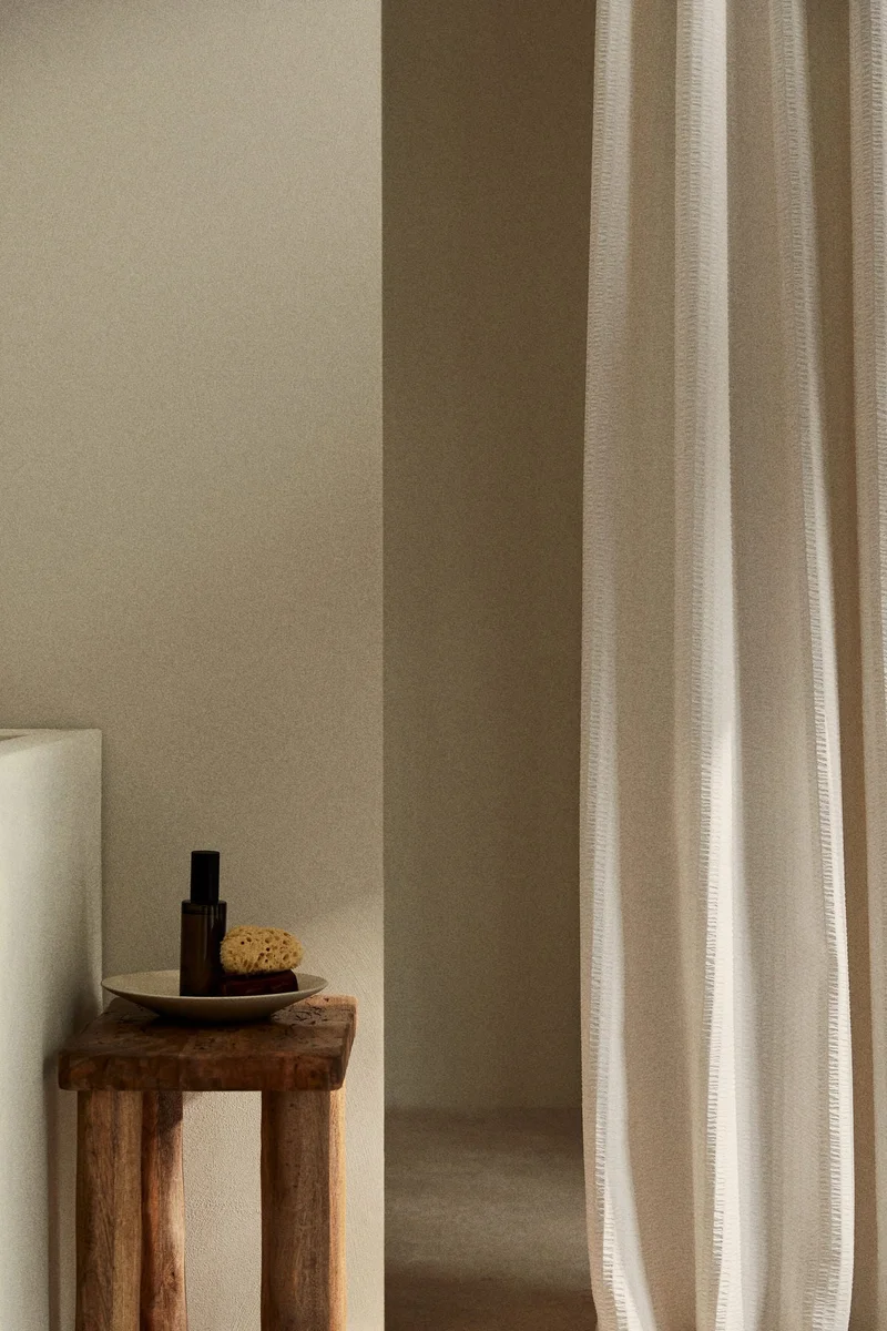 H&M Seersucker shower curtain