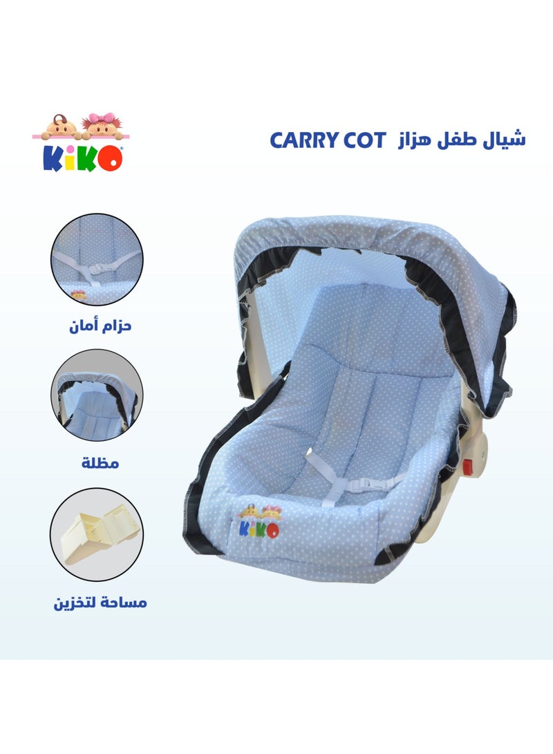 Kiko Carry Cot-Blue - Image 2