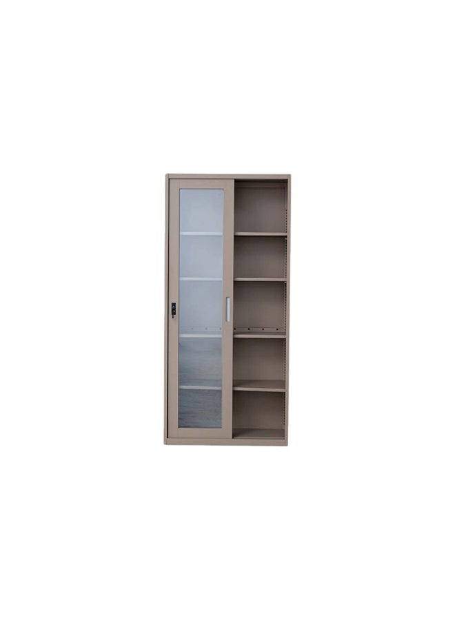 السعادة هوم  دولاب مكتبى حديد - 40×85×180 سم - بيج - Image 2