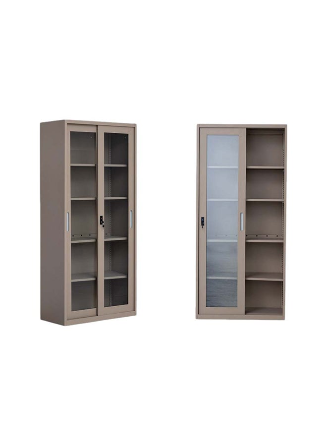 السعادة هوم  دولاب مكتبى حديد - 40×85×180 سم - بيج - Image 3