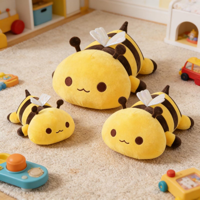 Onsoyours Cute Bee Plush, Soft Stuffed Animal Honey Bee Plush Toy Pillow for Kids (Yellow, 13") - Image 2