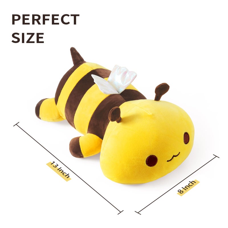 Onsoyours Cute Bee Plush, Soft Stuffed Animal Honey Bee Plush Toy Pillow for Kids (Yellow, 13") - Image 5