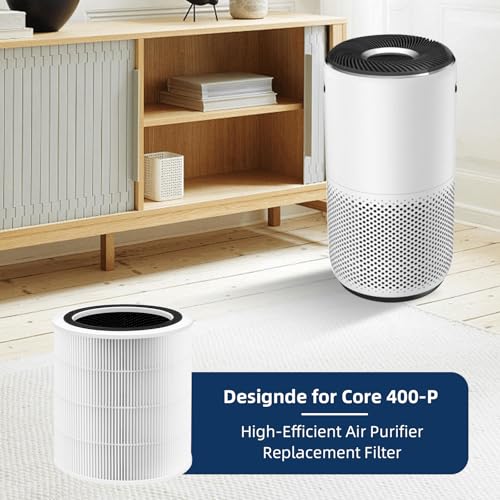 Pulluty Core 400S Replacement Filter for LEVOIT Core 400S and Core400S-P/Core 400S-rf Smart WiFi Air Purifier,3-in-1 True H13 HEPA Activated Carbon Pre-Filter,1Pack,White - Image 4
