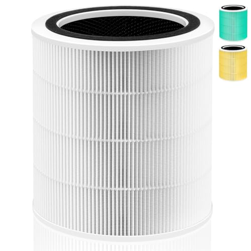 Pulluty Core 400S Replacement Filter for LEVOIT Core 400S and Core400S-P/Core 400S-rf Smart WiFi Air Purifier,3-in-1 True H13 HEPA Activated Carbon Pre-Filter,1Pack,White - Image 1