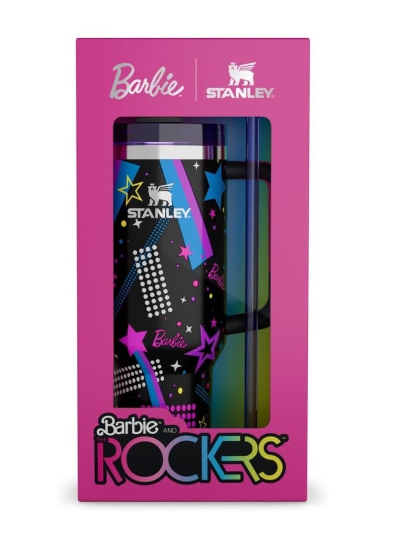Barbie x Stanley ’80s Rockers Quencher 40 OZ | Limited Edition Pink & Purple Stainless Steel Insulated Tumbler with Handle, Leak-Resistant Lid & Reusable Straw | BPA-Free, Eco-Friendly Hydration Mug | Keeps Drinks Cold for 11 Hrs or Hot for 7 Hrs | Gift-Ready Collector Packaging | Perfect for Gym, Travel, Office & Gifting - Image 4