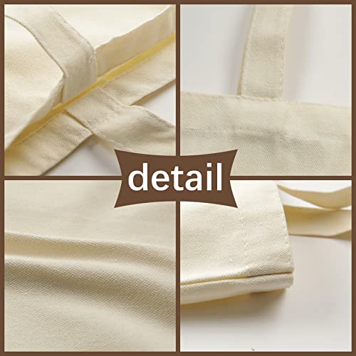 OKBA 10-Pack Blank Reusable Grocery Shopping Cloth Bags canvas tote bags Bulk DIY custom (canvas bags) - Image 3