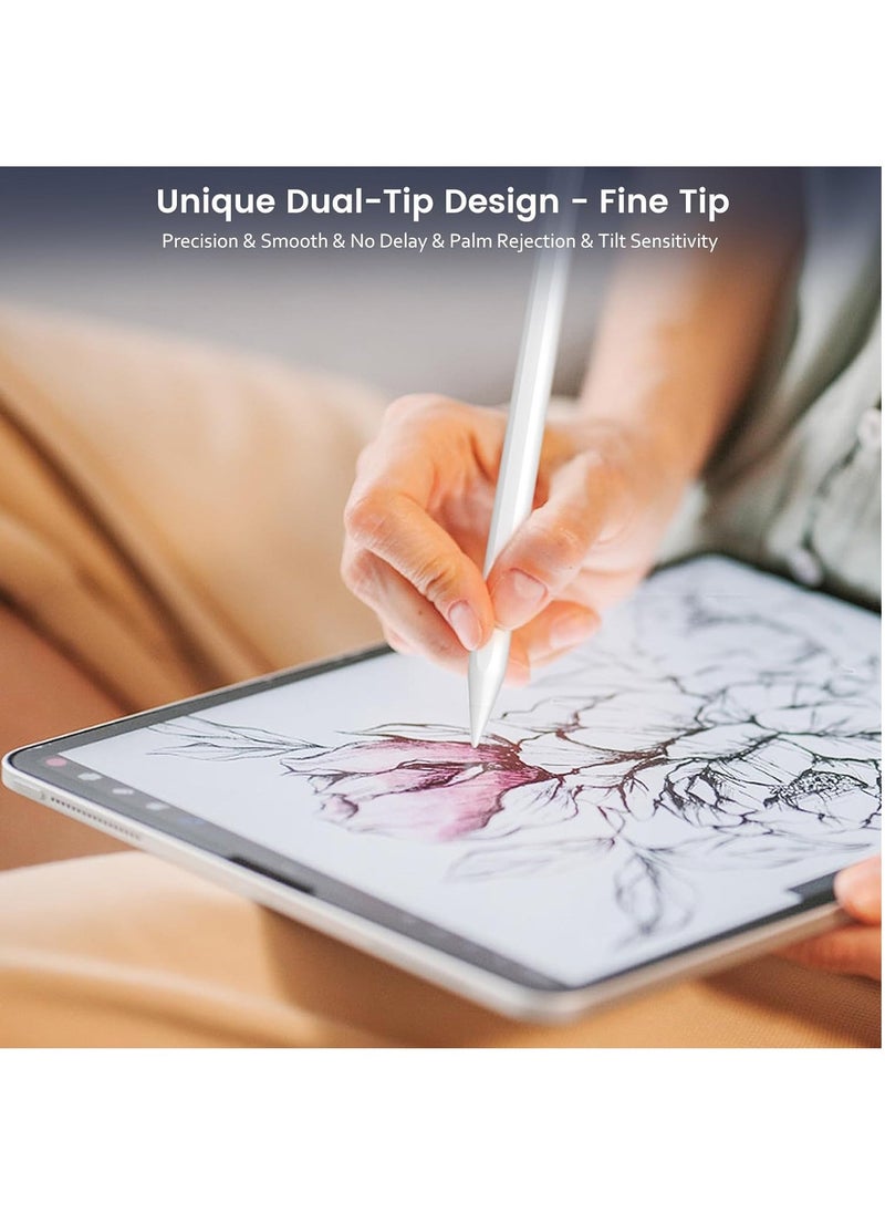 Arabest iPad Pencil 9th&10th Generation, 13 mins Fast Charge Stylus Pen for iPad, Palm Rejection, Tilt Sensitivity, Compatible w/iPad Pro 11/12.9in, iPad 6/7/8/9/10, iPad Air 3/4/5, iPad Mini 5/6 - Image 4