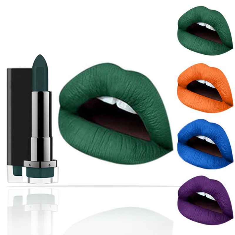 Kilshye Matte Lipstick Hight Pigment Lipsticks Long Lasting Lip Stick Waterproof Lips Gloss Cream Lipgloss Makeup for Women and Girls Pack of 1 (G- Green 15) - Image 1